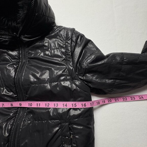 IZZUE Women Coat Sz XS Black Faux Fur Line Full Zip Face Pockets Bomber 9-11 - Picture 11 of 14